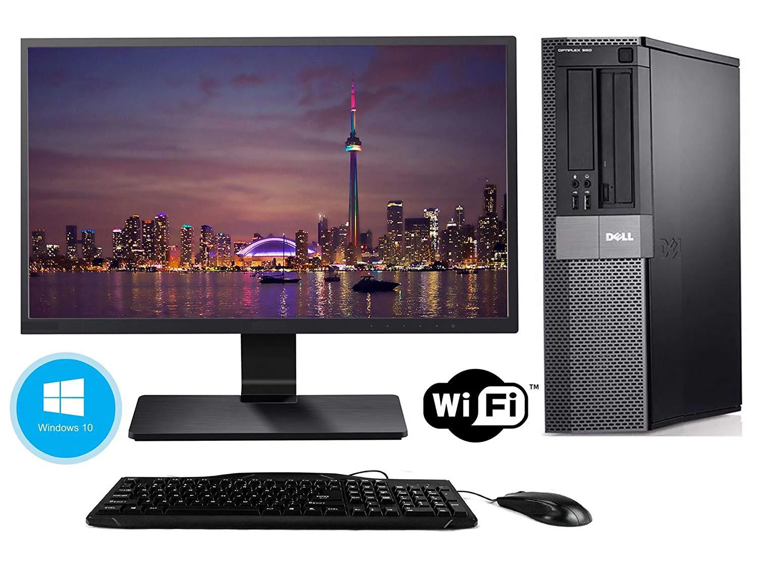 Dell Optiplex 9010 Core I7 3770+22" Dell Monitor~Windows 10 64 Bit Keyboard~Mouse~WiFi Refurbished - Image 3