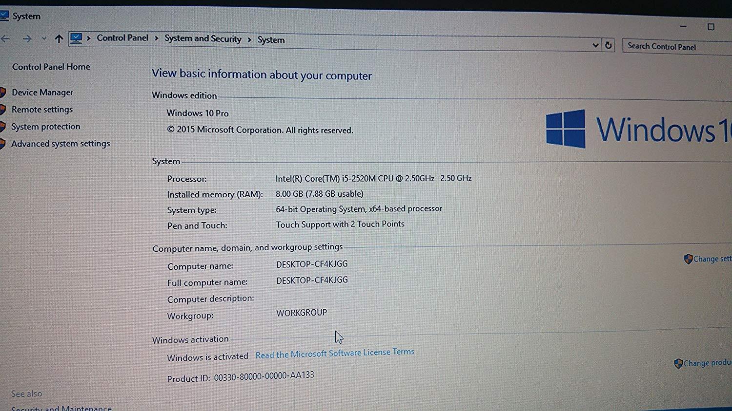 Lenovo T420S Laptop, I5-2510M @2.5GHZ, 128GB SSD, 8GB DDR3 RAM, DVD, Win 10 Pro Refurbished - Image 4